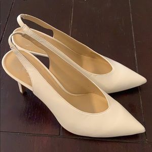 Vince Camuto White Slingback Pumps size 9.5